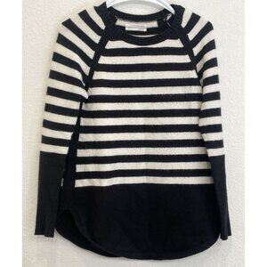Anthropologie Sweater Women’s XS Striped Pullover‎ Black & White Extra Small